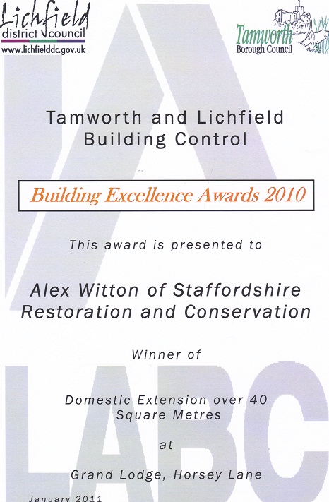 Building Awards Certificate
